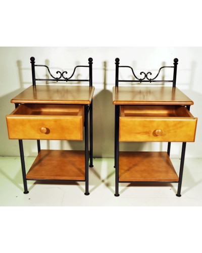 Mesita de noche de forja ref.100550