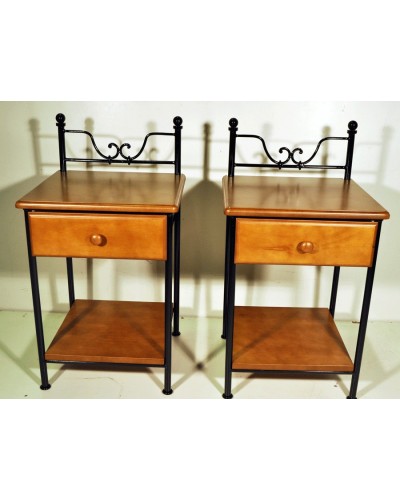 Mesita de noche de forja ref.100550