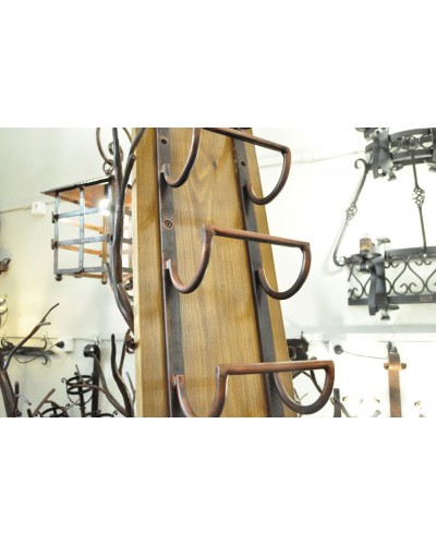 Botellero de forja y madera ref 200024 - 2