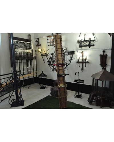 Botellero de forja y madera ref 200024