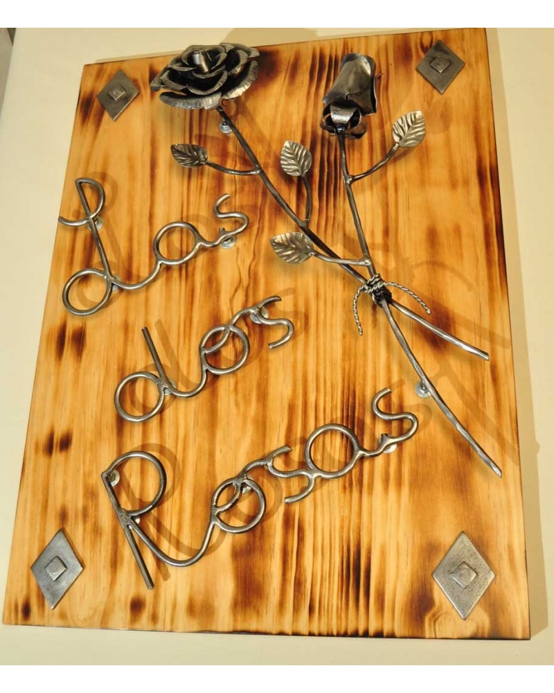 Cartel en madera y forja ref.200055 - 1