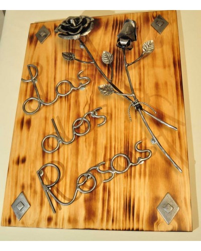 Cartel en madera y forja ref.200055 - 1