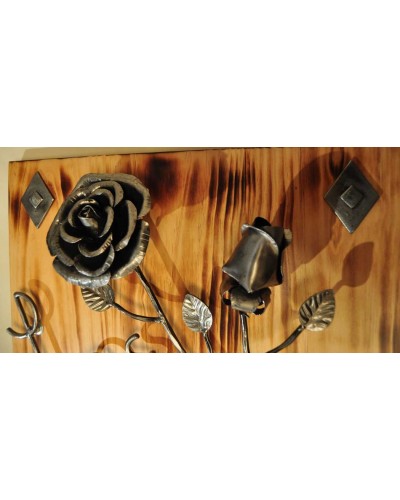 Cartel en madera y forja ref.200055