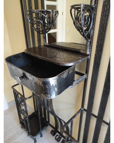 Recibidor y espejo de forja ref. 300043