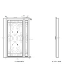 Planos técnicos de la puerta.