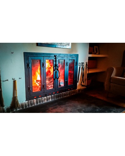 Puerta para chimenea de forja ref. 300035 - 2