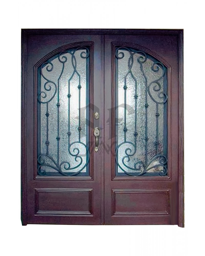 Una puerta señorial y elegante.