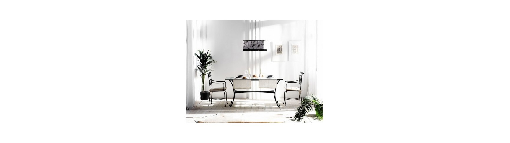 Conjuntos completos en forja-Salón comedor en forja de diseño o...