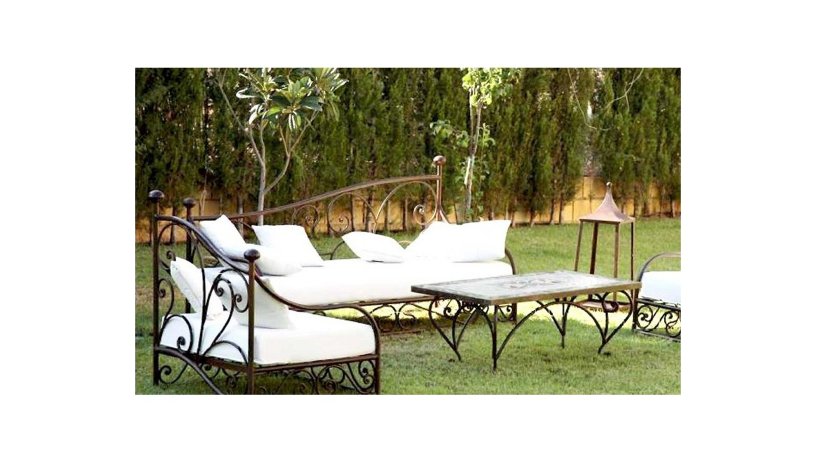 Conjuntos de muebles de forja para jardín y terraza